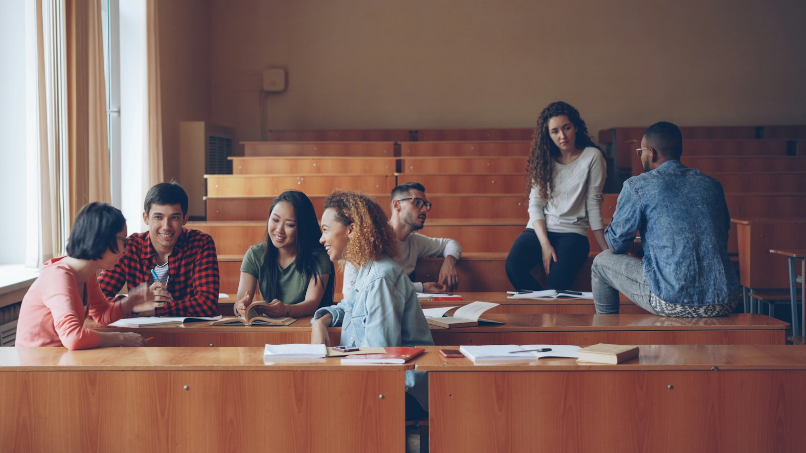 Students at a partner college