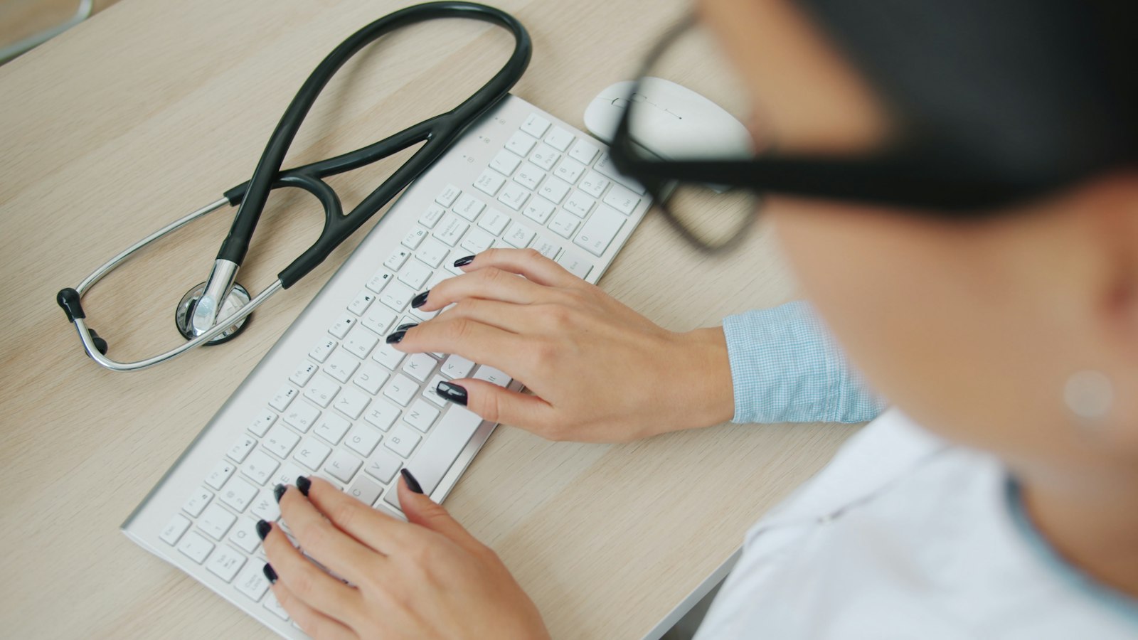 Clinician entering coded patient records